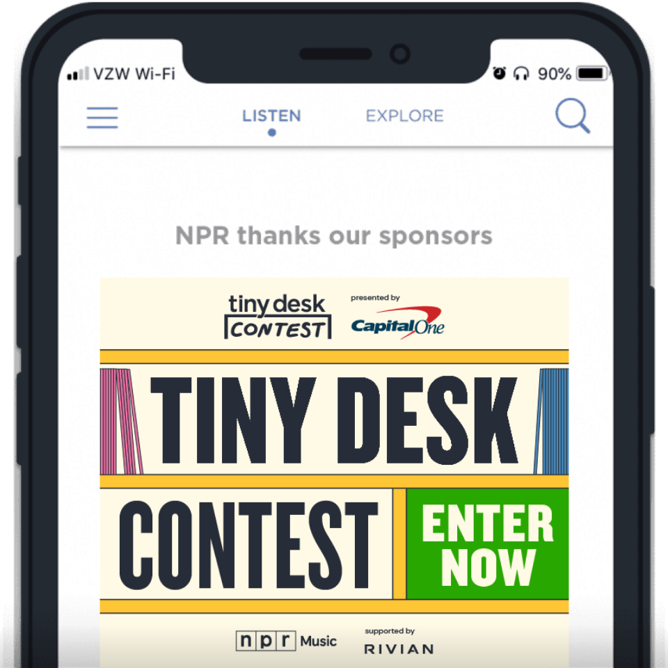 NPR thanks our sponsors: Tiny Desk Contest presented by Capital One, supported by Rivian