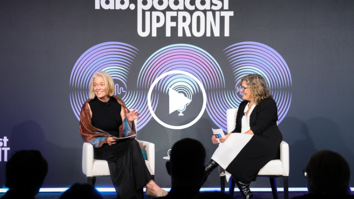 Katherine Maher and Nadine Zylstra at the IAB Podcast Upfront